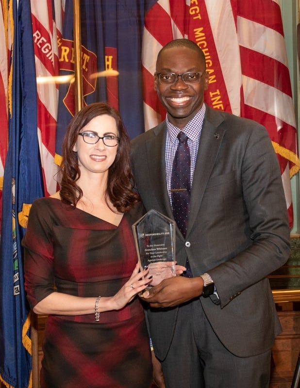 Erin Holmes, Responsibility.org and Michigan Lieutenant Governor Garlin Gilchrist